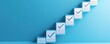 © ParinApril - A conceptual image of ascending steps represented by checklist boxes against a blue background, symbolizing progress and achievement.