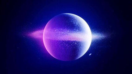 Wall Mural - a breathtaking view of a colorful planet surrounded by glowing colors in the vastness of space, show