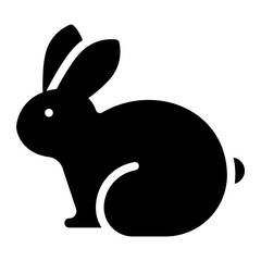 Wall Mural - rabbit glyph icon