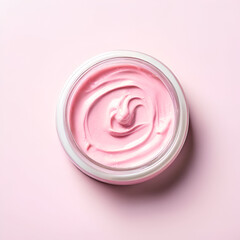 face cream top view, cosmetic cream, skin and body care, skincare concept background