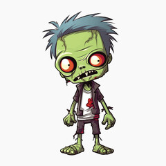 Poster - Cartoon zombie character illustration