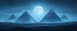 © InkCrafts - A mystical night scene featuring pyramids illuminated by a full moon, creating an enchanting and atmospheric backdrop.