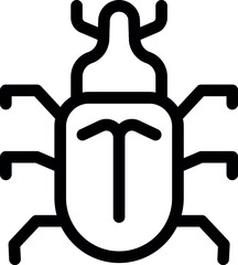 Poster - Simple black and white logo of a bug, perfect for representing pest control