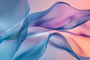 Wall Mural - This digital artwork features fluid shapes in soft colors, creating a mesmerizing display that captivates the viewer's attention and enhances the atmosphere