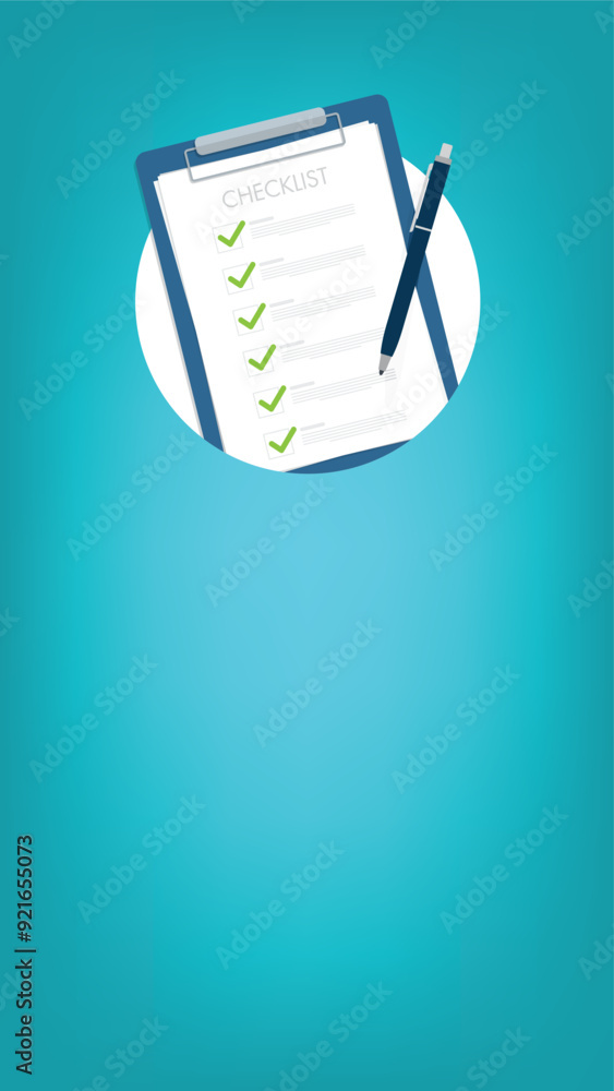 Vector de Stock Check list document, paper check list and to do list ...