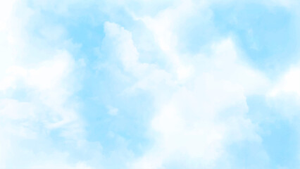 Wall Mural - background with clouds on blue sky. vector background
