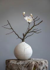 Wall Mural - vase with one flower