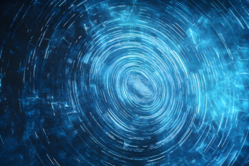 Wall Mural - A blue circle with a spiral pattern