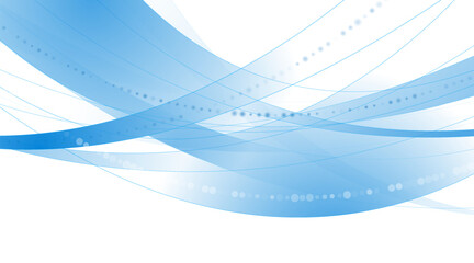 Wall Mural - Concept elegant background with blue waves and dotted lines. Abstract geometry vector design