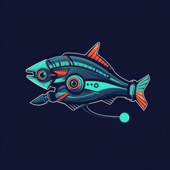 robotic barracuda illustration