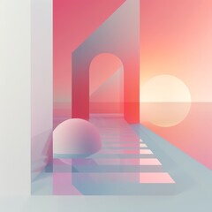 Poster - digital graphic gradient color 