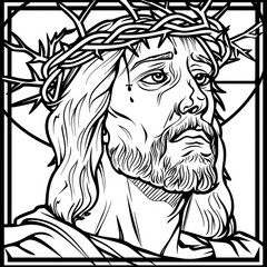 jesus with a crown of thorns