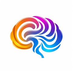 Sticker - coaching business brain symbol illustration on a white background