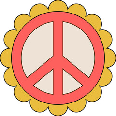 Poster - Retro Peace Sign