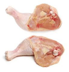 Poster - Chicken legs on white background