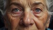 © artbyrookie - 'Hyper-realistic portrait of an elderly woman with detailed wrinkles and expressive eyes'