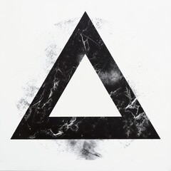 Wall Mural - simple black triangle illustration on white background