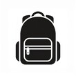 © Nicole - backpack black icon isolated on white