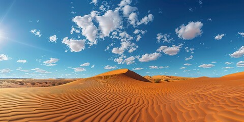 Wall Mural - desert landscape with sand dunes and a beautiful sky