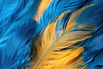 Wall Mural - Generative ai on theme of beautiful texture bird feather for design natural abstract background