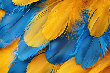 Generative ai on theme of beautiful texture bird feather for design natural abstract background