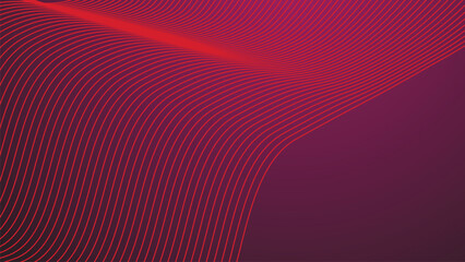 Red gradient with curve line abstract background vector image