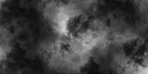 Poster - Modern Dark and Dramatic Storm background with gray clouds. Black smoke on isolated white background. Texture overlays. Silver ink effect cloudy grunge texture with clouds. 