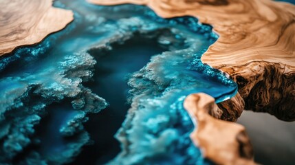 Poster - Wooden and Glass Table Close-Up