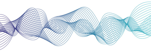 Fototapete - Abstract colorful modern stream wave line with tech futuristic motion background. Network structure surface checkered background sport lines. Stream wave and wave curve lines