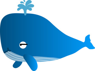 cute whale cartoon, sea animal