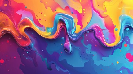 Wall Mural - a creative background design with a splash of vibrant colors and abstract shapes blending seamlessly