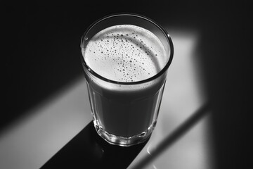 Poster - Glass of milk on table