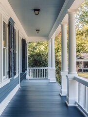 Wall Mural - House Porch with Blue Siding