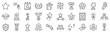 © SkyLine - Set of 30 outline icons related to star. Linear icon collection. Editable stroke. Vector illustration