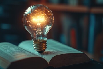 Sticker - Light Bulb on Open Book