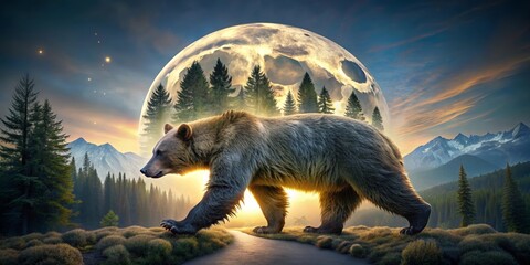 Wall Mural - bear in the forest