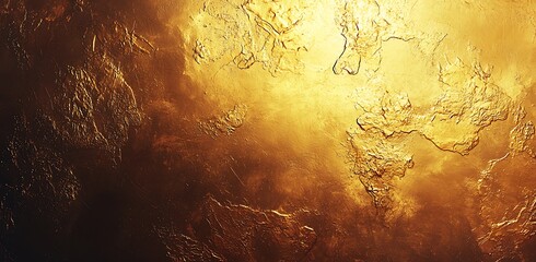 Wall Mural - Abstract textured gold background with a warm glow.