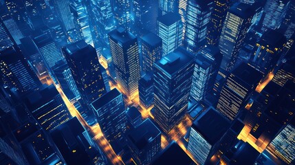 Wall Mural - Cityscape at Night