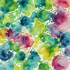 Wall Mural - abstract watercolor background with vibrant colors