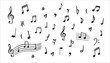 © Jevgeniya Mukhitova - Music notes on a white background. Hand drawn music note. Doodle drawing music symbol sketch. Vector icons