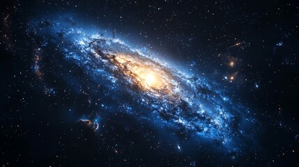 Wall Mural - Spiral Galaxy in Deep Space.