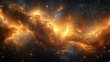 © Sam-th - Cosmic Nebula with Golden Glow.