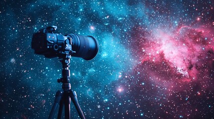 Wall Mural - Camera pointed at the night sky.