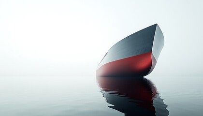 Wall Mural - A Large Cargo Ship on a Calm Ocean