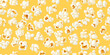 © thecreativesupplies - Classic popcorn in buttery yellow, with a light, airy texture and subtle, salty flavor, seamless pattern