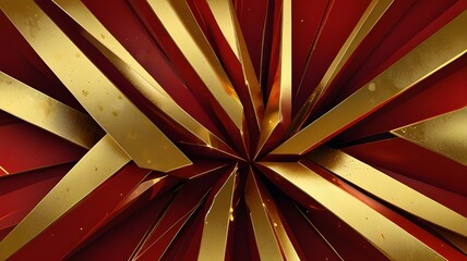 Wall Mural - RED GOLD ABSTRACT