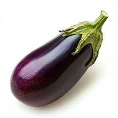 Close up of Eggplant vegetable on an isolated white background