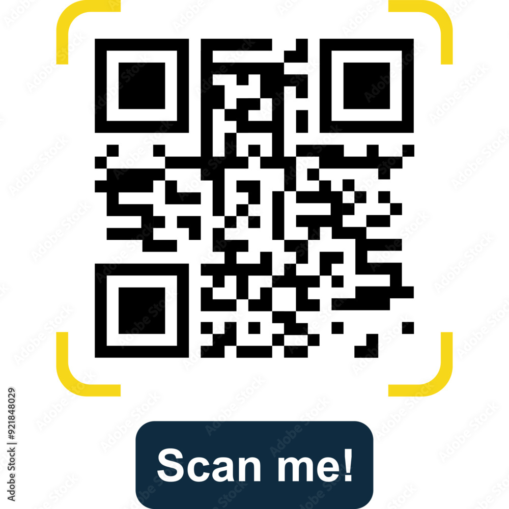 Scan Me, Scan QR Code Icon, QR Code for Smartphone. Vector Illustration ...