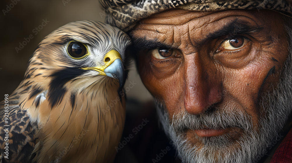 Falcon Vs Humans A series of close-up portraits of falconers, with intense focus on ...