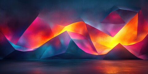 Wall Mural - Abstract Background with Colorful Geometric Shapes